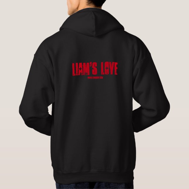 Sweat - shirt à capuche de noir de l'amour de Liam (Dos)