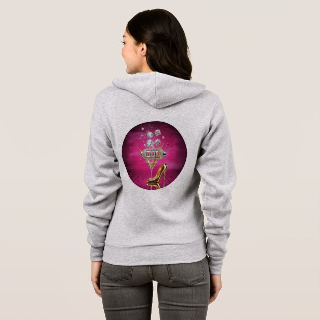 Sweat - shirt à capuche de nuit Champagne Glamour  (Dos entier)