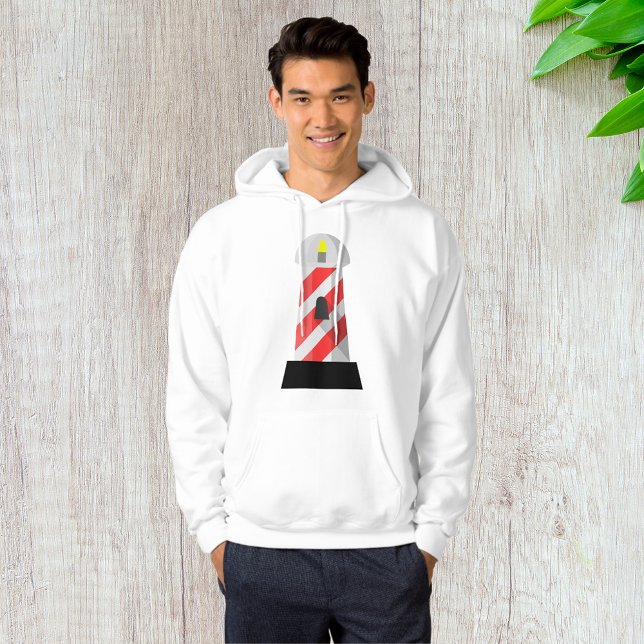 Sweat - shirt à capuche de phare rouge et blanc (Créateur téléchargé)