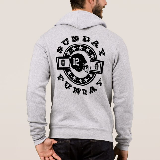 Sweat - shirt à capuche de Plein-Fermeture éclair (Dos)