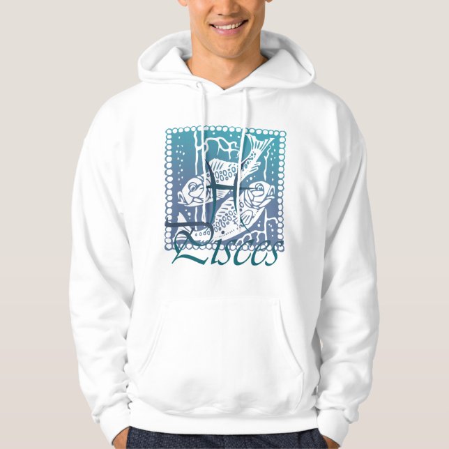 Sweat - shirt à capuche de Poissons de zodiaque (Devant)