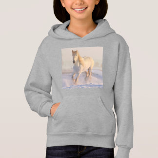 Sweat - shirt à capuche de repoussage avec cheval