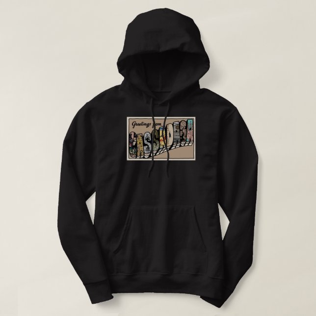 Sweat - shirt à capuche de repoussage de carte pos (Design devant)