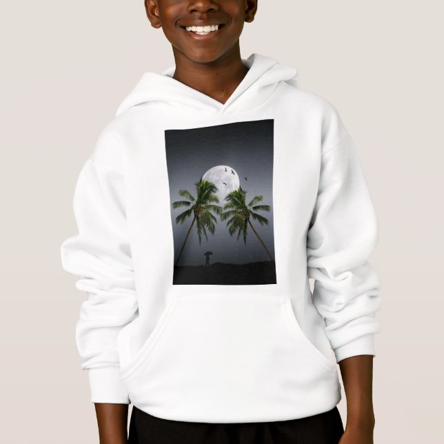 Sweat - shirt à capuche de repoussage pour enfants (Devant)