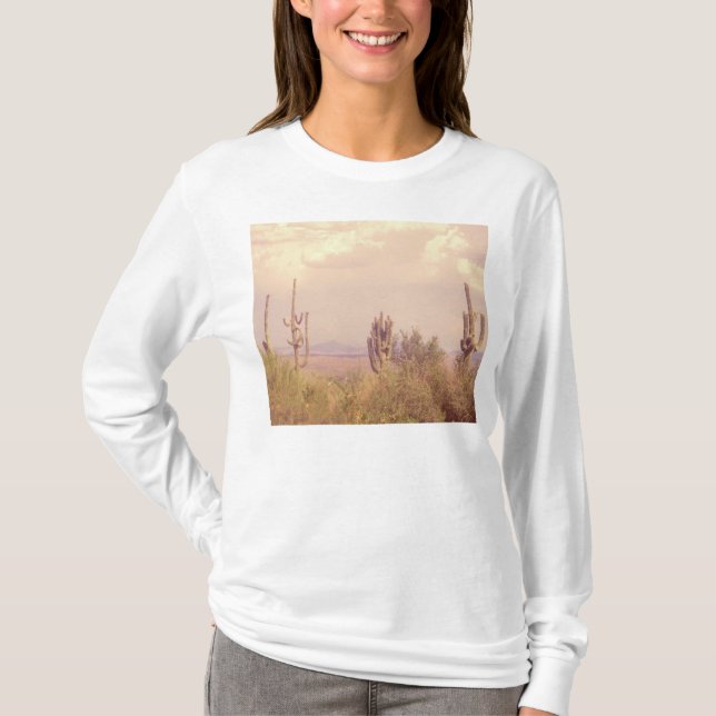 Sweat - shirt à capuche de rêve de désert de dames (Devant)