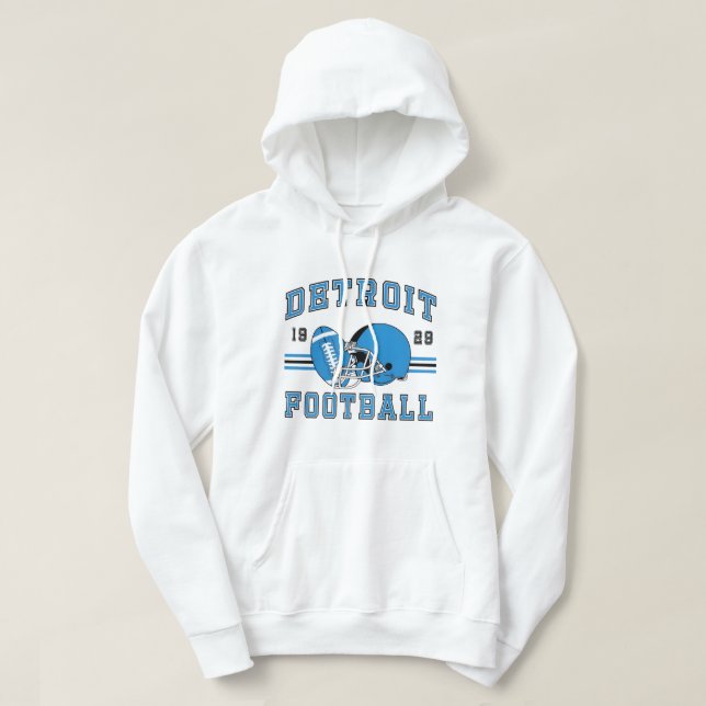 Sweat - shirt à capuche de rugby de Détroit (Design devant)