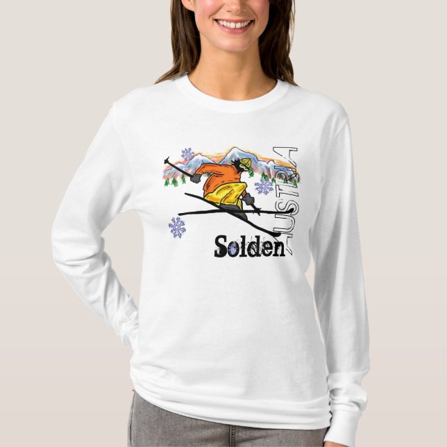 Sweat - shirt à capuche de ski de Solden Autriche (Devant)