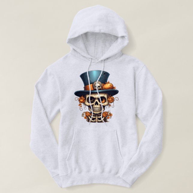 Sweat - shirt à capuche de squelette Steampunk (Design devant)