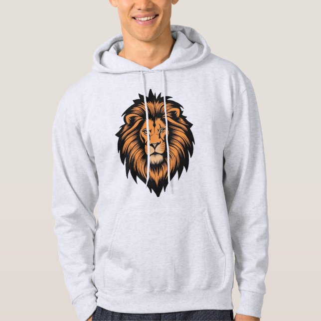 Sweat - shirt à capuche de style Tatouage Tête de  (Devant)