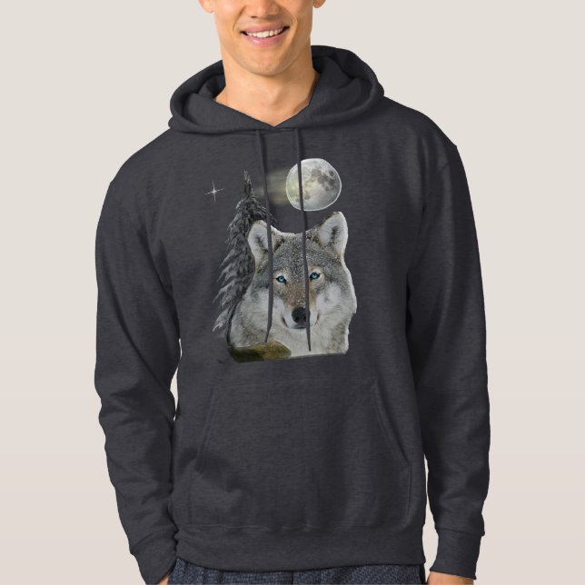sweat - shirt à capuche de t-shirts de loup (Devant)