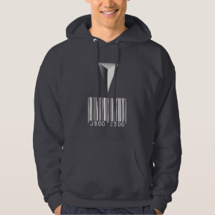 Sweat - shirt à capuche de tatouage de code barre