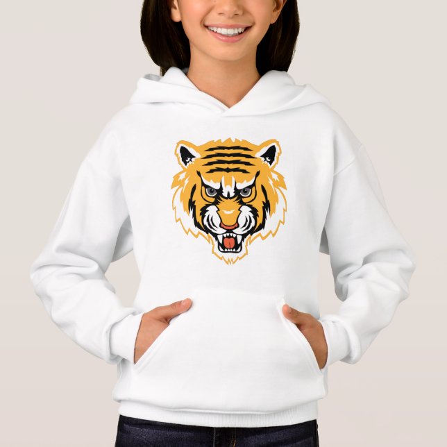 Sweat - shirt à capuche de tigre d'enfants (Devant)