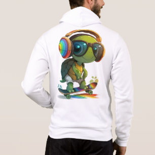 Sweat - shirt à capuche de tortue de skateboard