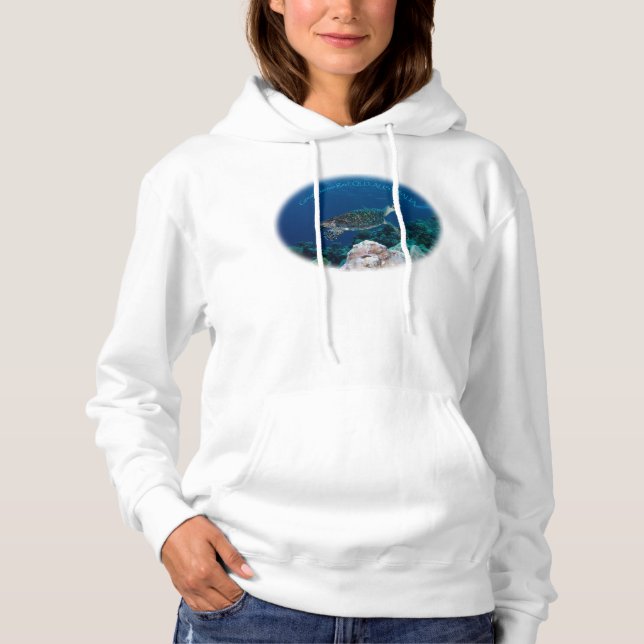 Sweat - shirt à capuche de tortue marine (Devant)