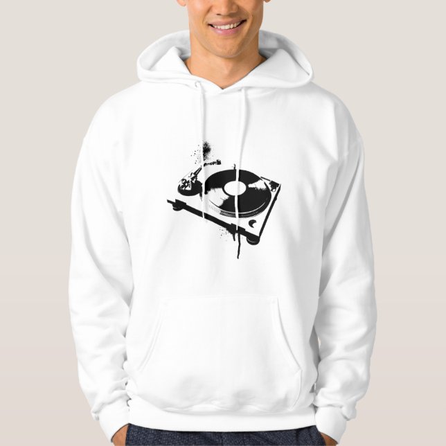Sweat - shirt à capuche de Tourne-disque DJ Deejay (Devant)