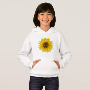 sweat - shirt à capuche de tournesol gaie avec nom