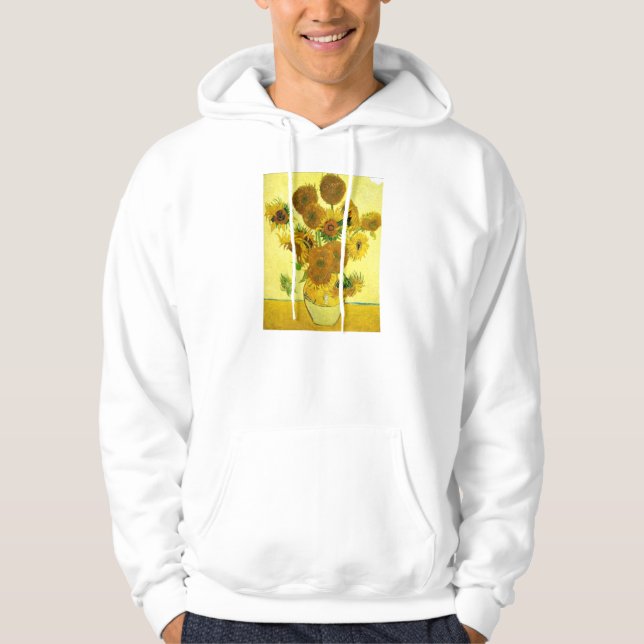 Sweat - shirt à capuche de tournesols de Van Gogh (Devant)