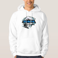 Sweat - shirt à capuche de types de logo de ski de
