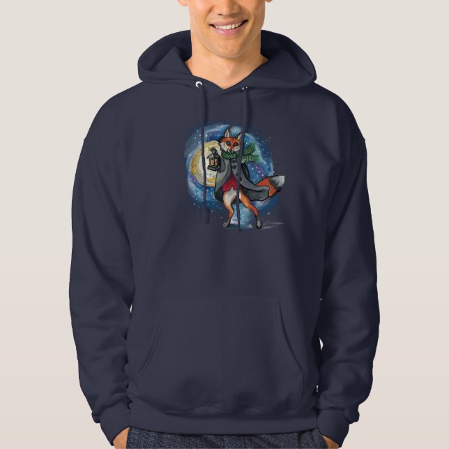 Sweat - shirt à capuche de vacances Lantern Fox (Devant)