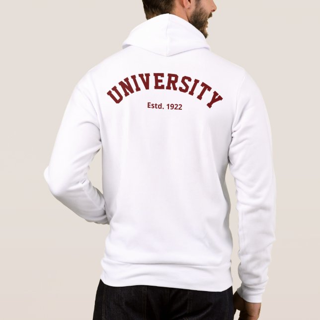 Sweat - shirt à capuche de Varsity personnalisé (Dos)