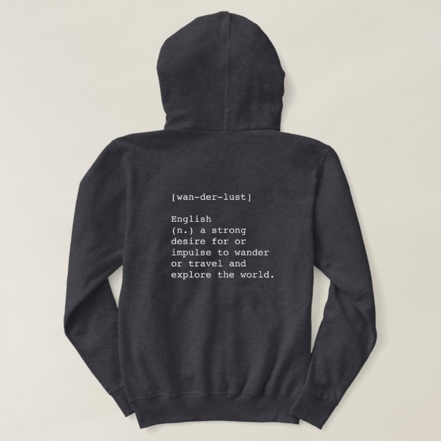 Sweat - shirt à capuche de Wanderlust (Design dos)