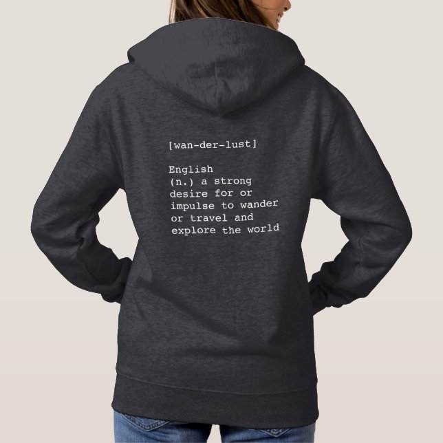 Sweat - shirt à capuche de Wanderlust (Dos)