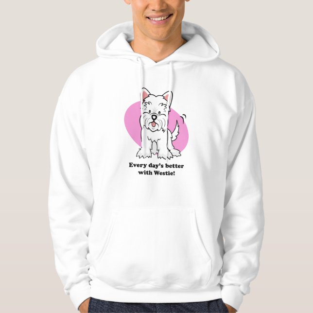 Sweat - shirt à capuche de Westie de bande (Devant)