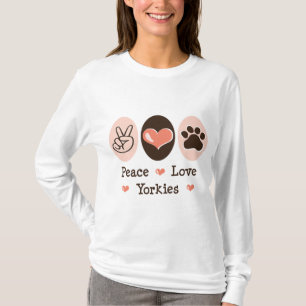 Sweat - shirt à capuche de Yorkies d'amour de paix