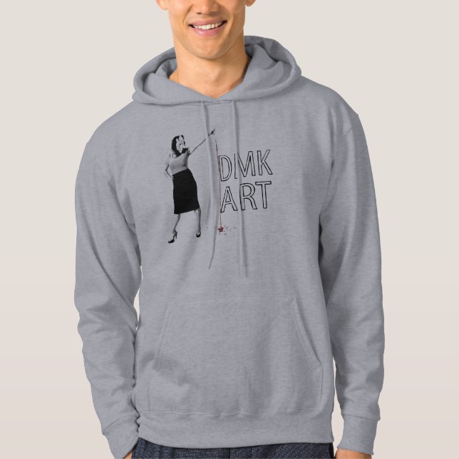 SWEAT - SHIRT À CAPUCHE DE ZÈBRE D'ART DE DMK (Devant)