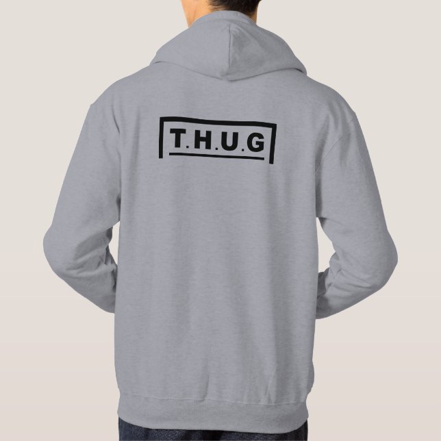 Sweat - shirt à capuche défini T.H.U.G (Dos)