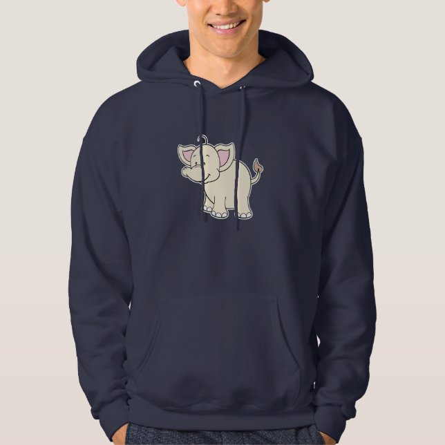 Sweat - shirt à capuche d'éléphant (Devant)