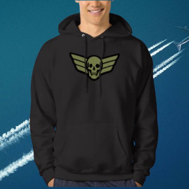 Sweat - shirt à capuche des ailes du crâne (Créateur téléchargé)