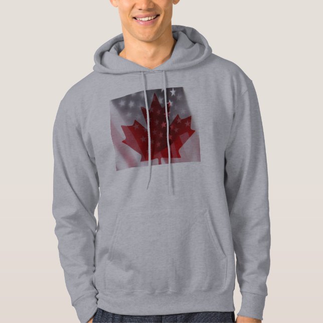 sweat - shirt à capuche des drapeaux américains et (Devant)