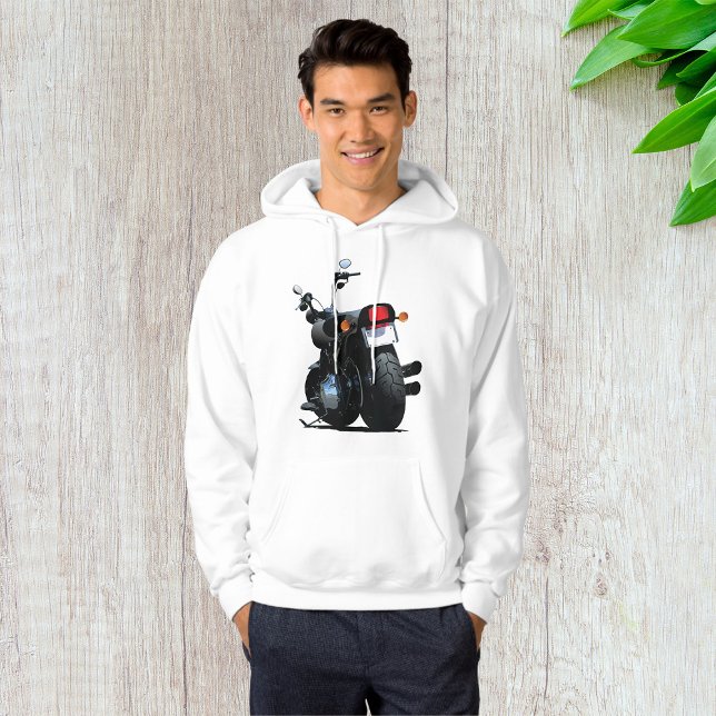 Sweat - shirt à capuche des hommes de moto noir (Créateur téléchargé)