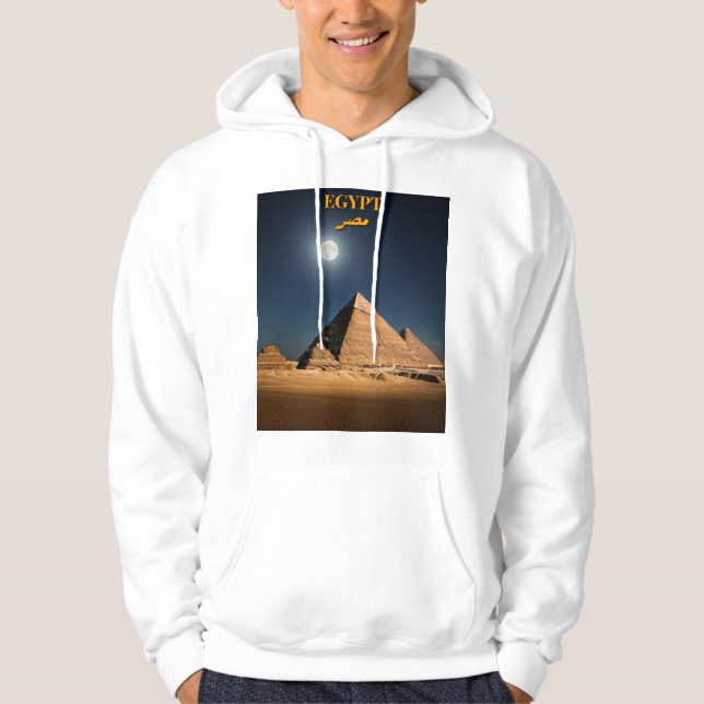 Sweat - shirt à capuche des pyramides de minuit (Devant)