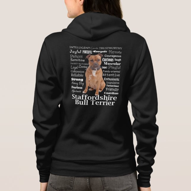 Sweat - shirt à capuche des Traits de Staffie (Dos)