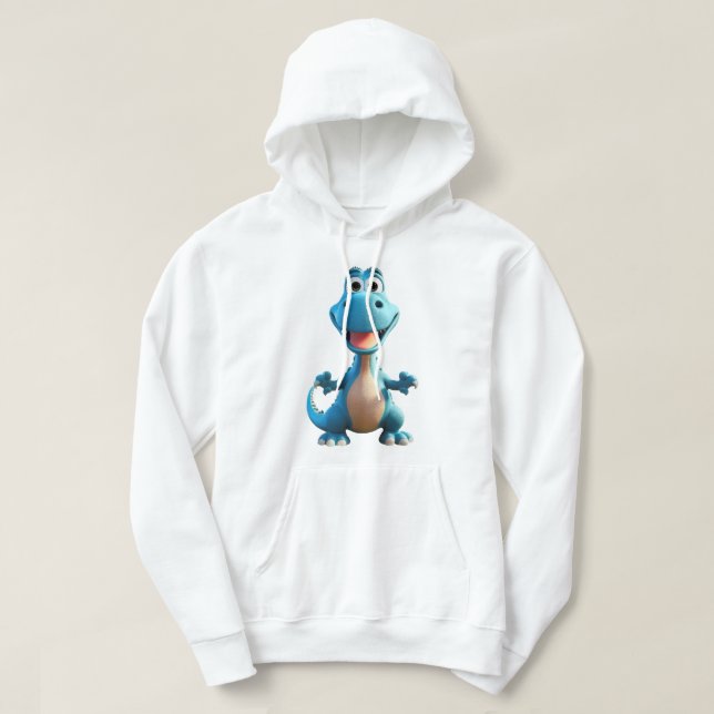 Sweat - shirt à capuche Dinosaure mignon du garçon (Design devant)
