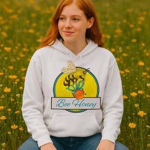 Sweat - shirt à capuche d'insectes jaunes de miel