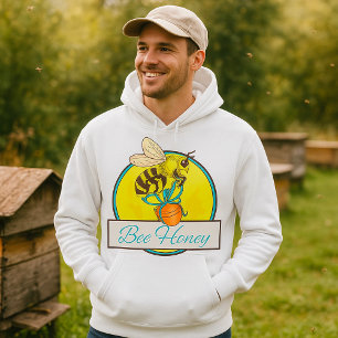 Sweat - shirt à capuche d'insectes jaunes de miel