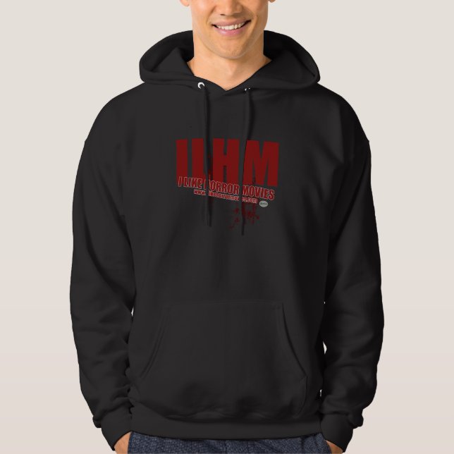 Sweat - shirt à capuche double face de logo d'ILHM (Devant)
