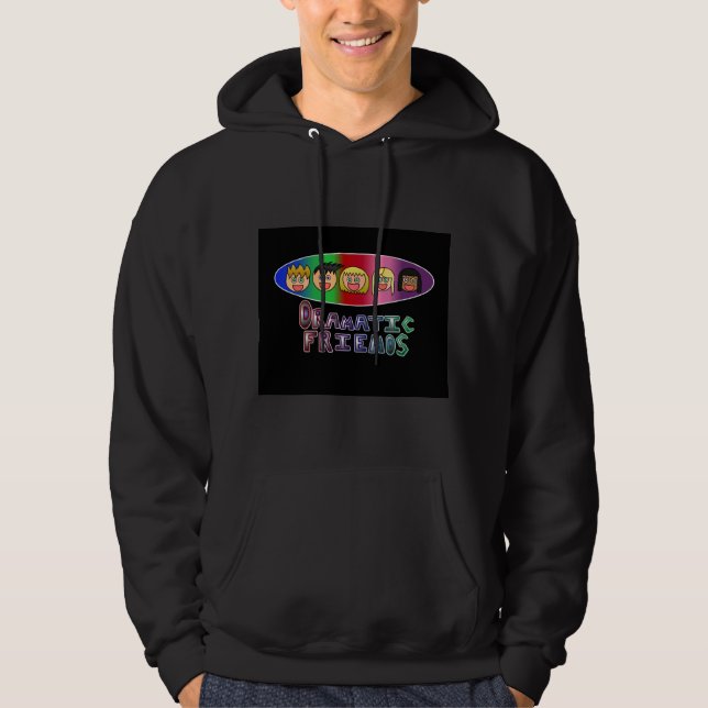 Sweat - shirt à capuche dramatique d'amis (Devant)