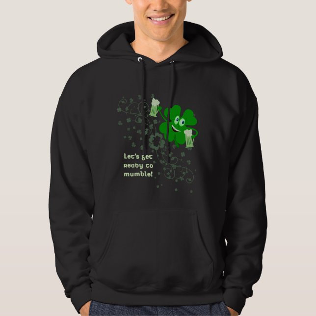 Sweat - shirt à capuche drôle de Jour de la Saint (Devant)