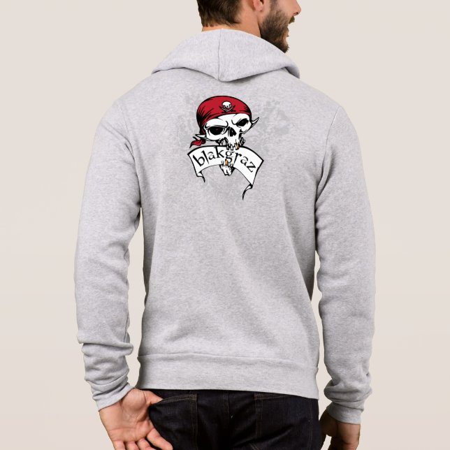 Sweat - shirt à capuche du crâne du pirate Blakgra (Dos)
