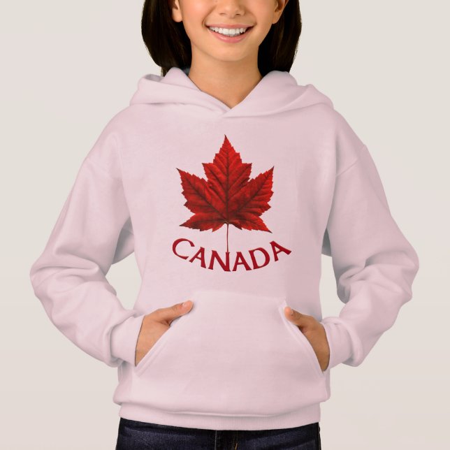 Sweat - shirt à capuche du drapeau canadien de l'e (Devant)