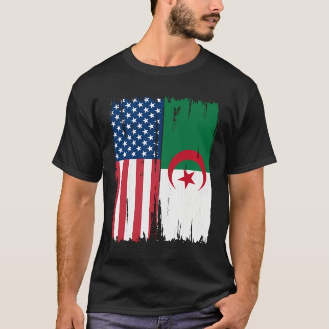 Sweat - shirt à capuche du drapeau de l'Algérie de (Devant)