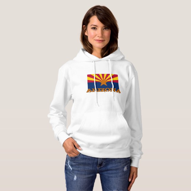 Sweat - shirt à capuche du drapeau de l'Arizona, P (Devant entier)