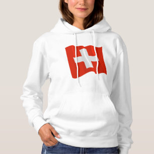 Sweat - shirt à capuche du Drapeau suisse des fem