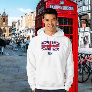 Sweat - shirt à capuche du drapeau Union Jack vint