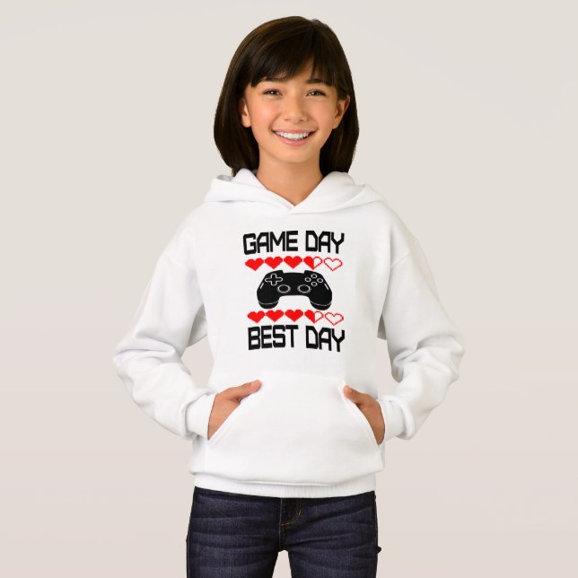 Sweat - shirt à capuche du jour du jeu (Devant entier)
