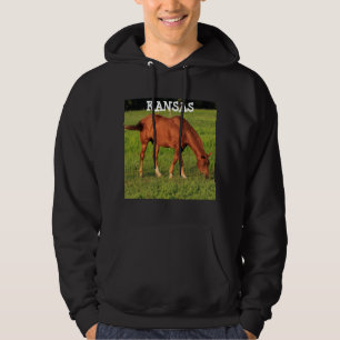 Sweat - shirt à capuche du Kansas Red Horse ! !